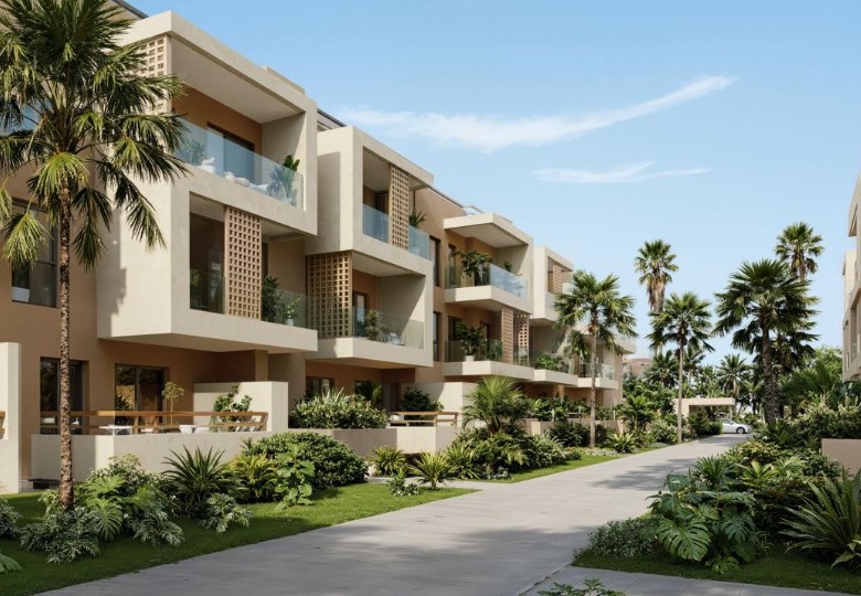 Façades contemporaines et jardins d'une résidence gérée avec rigueur
